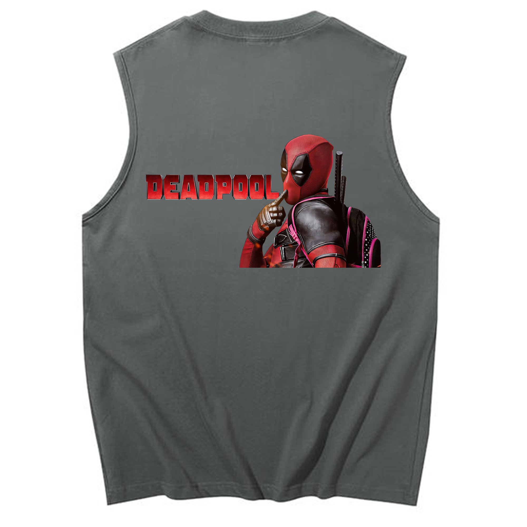 （画像用） Deadpool デッドプール コットン100％タンクトップ（背面プリント）